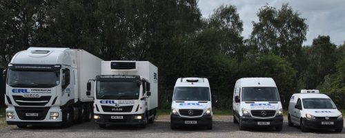 A photograph of some of our fleet lined up at our Winsford premises